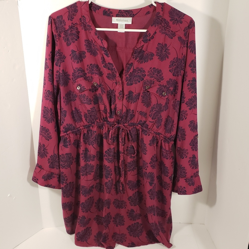 Motherhood Maternity Pink Floral Babydoll XL